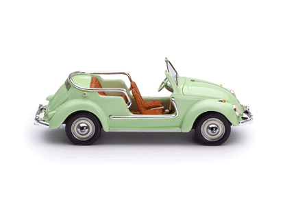 Schuco 1:43 Volkswagen Beetle "Jolly" Light Green 450894500