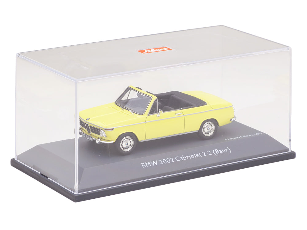 Schuco 1:43 BMW 2002 Cabrio 2/2 Baur yellow 450908500