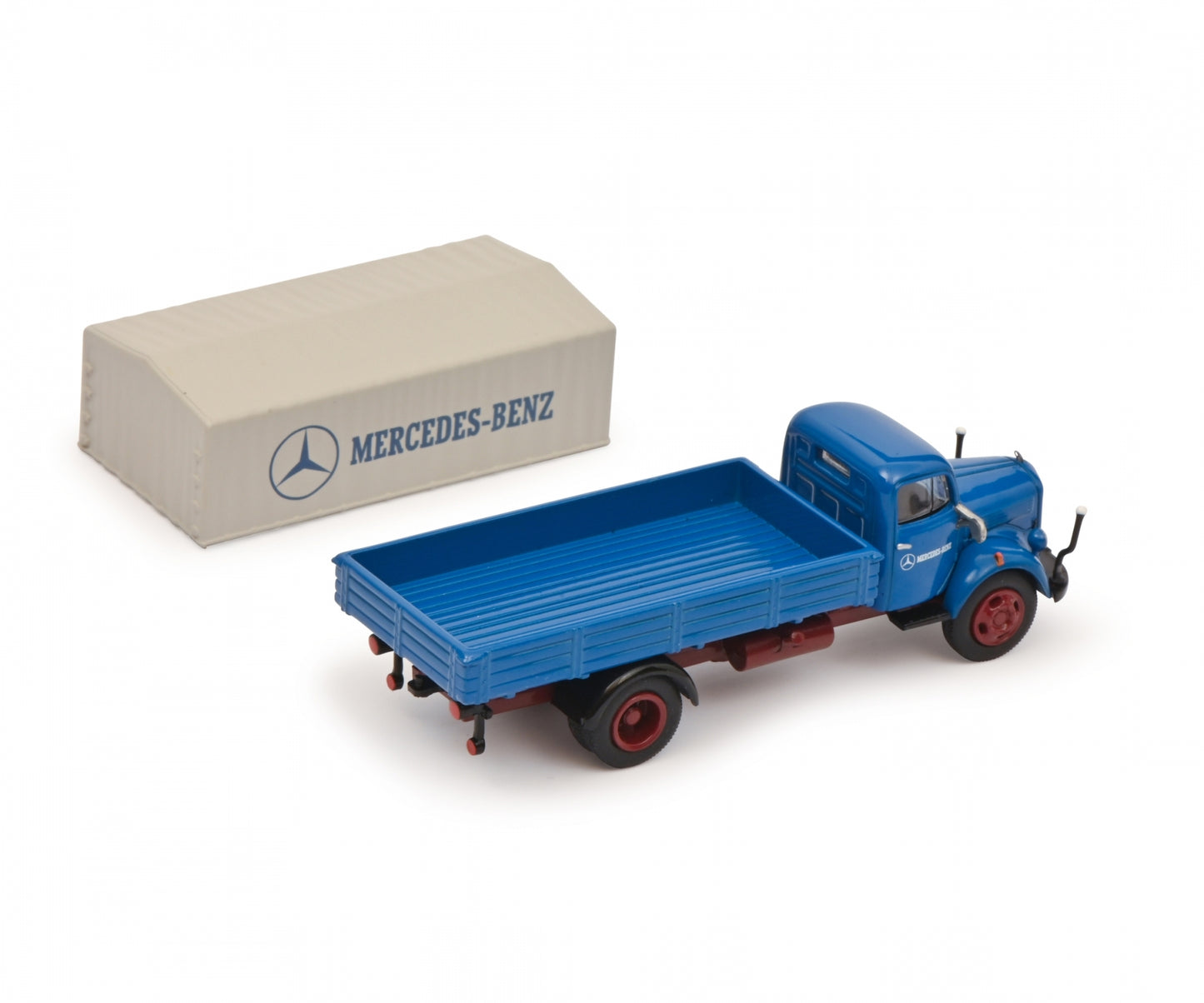 Schuco 1:87 Mercedes-Benz L3500 flatbed truck with tarpaulin 452667900
