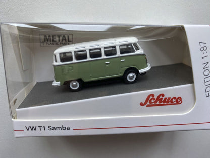 Schuco 1:87 Volkswagen T1 Samba Green/White 452670700