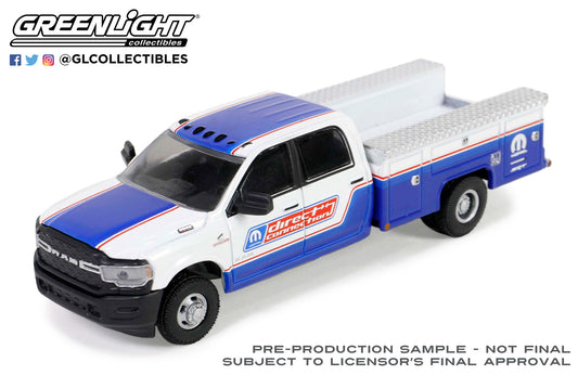GreenLight 1:64 Dually Drivers Series 14 - 2023 Dodge Ram 3500 Service Bed Dually – Mopar Direct Connection 46140-F