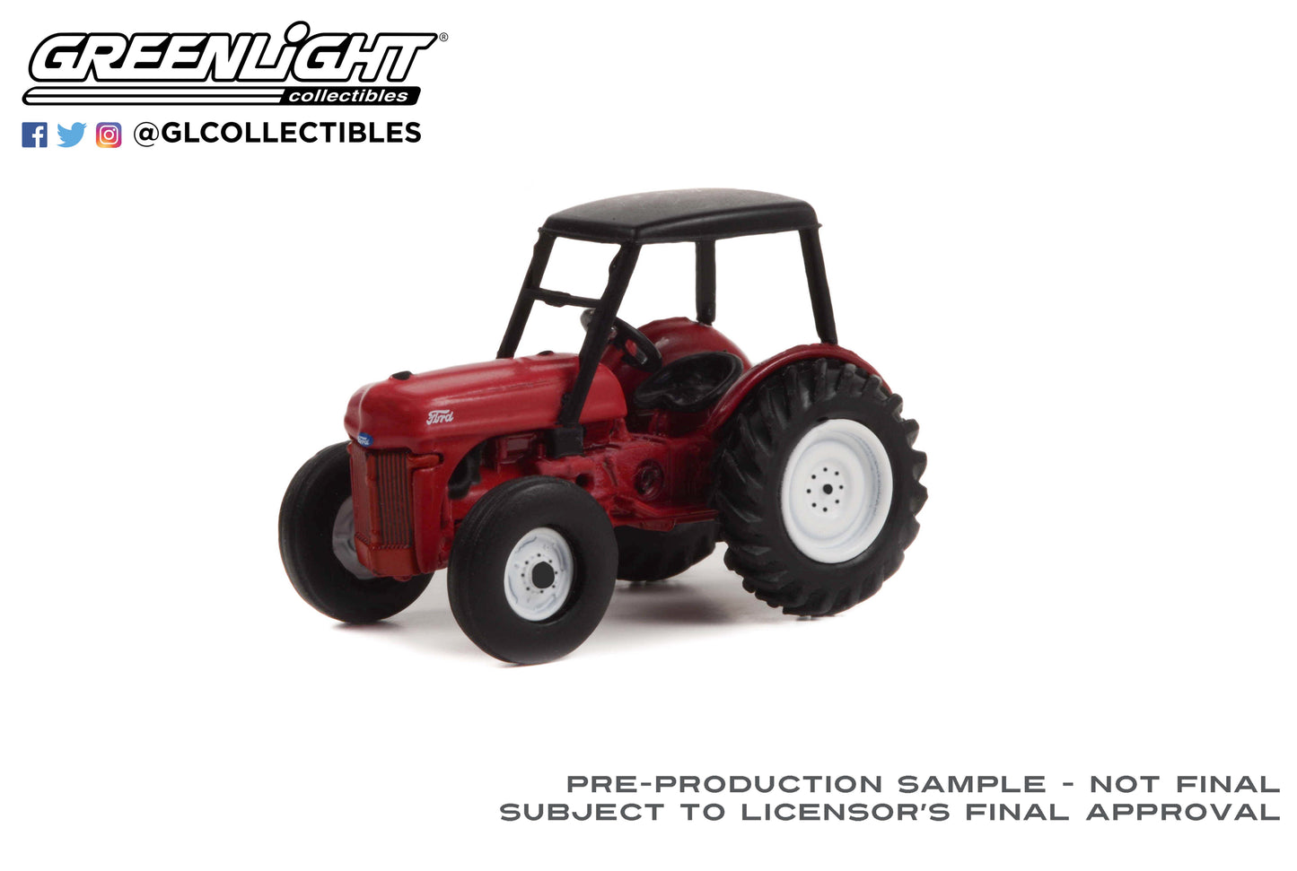 GreenLight 1:64 Down on the Farm Series 7 - 1946 Ford 8N Tractor - Red with Black Canopy 48070-B