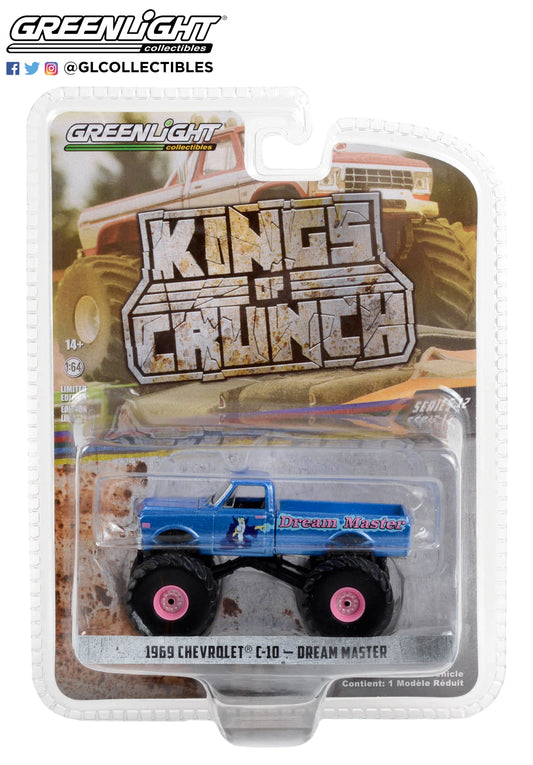 GreenLight 1:64 Kings of Crunch Series 12 - Dream Master - 1969 Chevrolet C-10 Monster Truck 49120-D