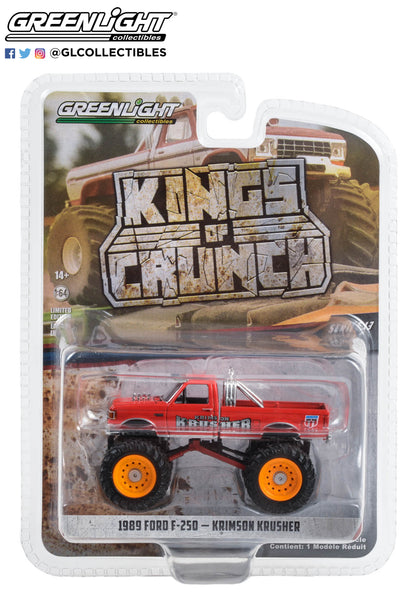 GreenLight 1:64 Kings of Crunch Series 13 - Krimson Krusher - 1989 Ford F-250 Monster Truck 49130-F