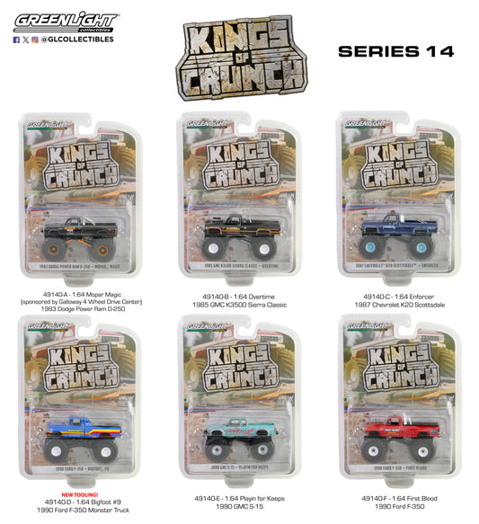 GreenLight 1:64 Kings of Crunch Series 14 - 49140 1-Set(6 pcs) Pre-order