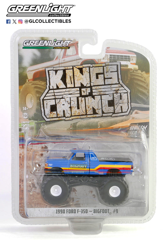 GreenLight 1:64 Kings of Crunch Series 14 - Bigfoot #9 - 1990 Ford F-350 Monster Truck 49140-D