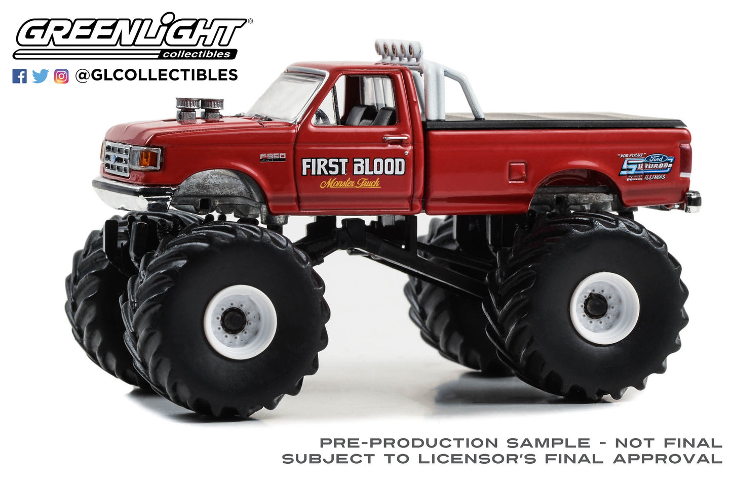 GreenLight 1:64 Kings of Crunch Series 14 - First Blood - 1990 Ford F-350 49140-F
