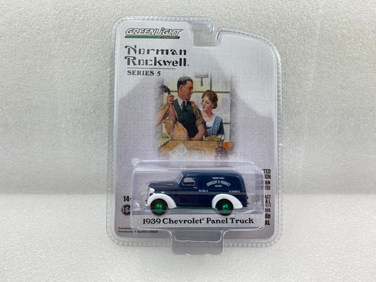GreenLight Green Machine 1:64 Norman Rockwell Series 5 - 1939 Chevrolet Panel Truck - Grocery & Market Delivery 54080-A