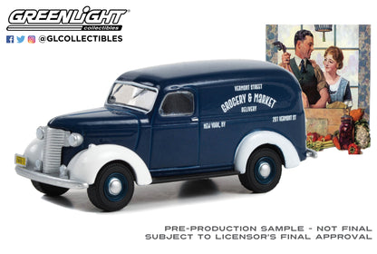 GreenLight 1:64 Norman Rockwell Series 5 - 1939 Chevrolet Panel Truck - Grocery & Market Delivery 54080-A