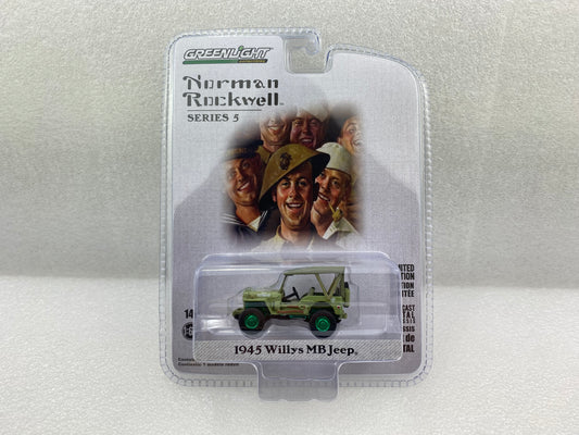 GreenLight Green Machine 1:64 Norman Rockwell Series 5 - 1945 Willys MB Jeep - U.S. Army 54080-B