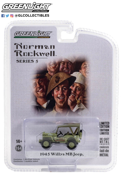 GreenLight 1:64 Norman Rockwell Series 5 - 1945 Willys MB Jeep - U.S. Army 54080-B