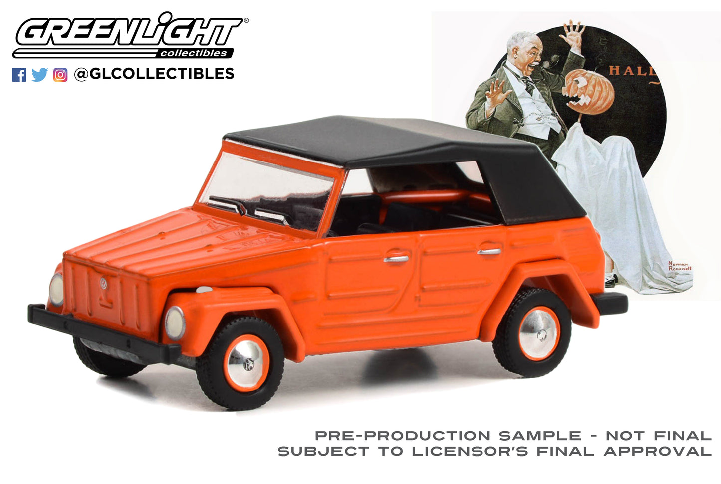GreenLight 1:64 Norman Rockwell Series 5 - 1971 Volkswagen Thing (Type 181) - Trick or Treat 54080-E