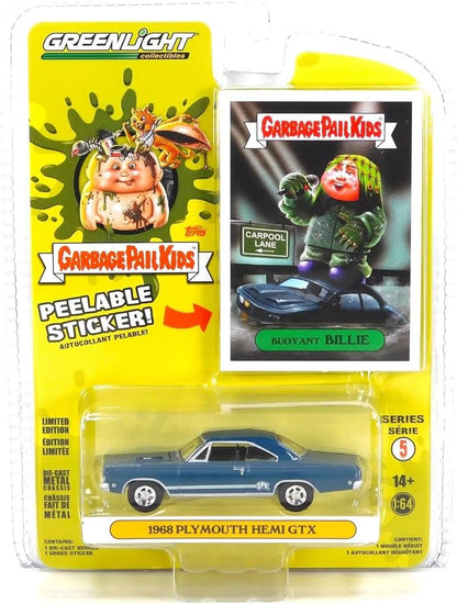 GreenLight 1:64 Garbage Pail Kids Series 5 - Buoyant Billie - 1968 Plymouth HEMI GTX 54090-A