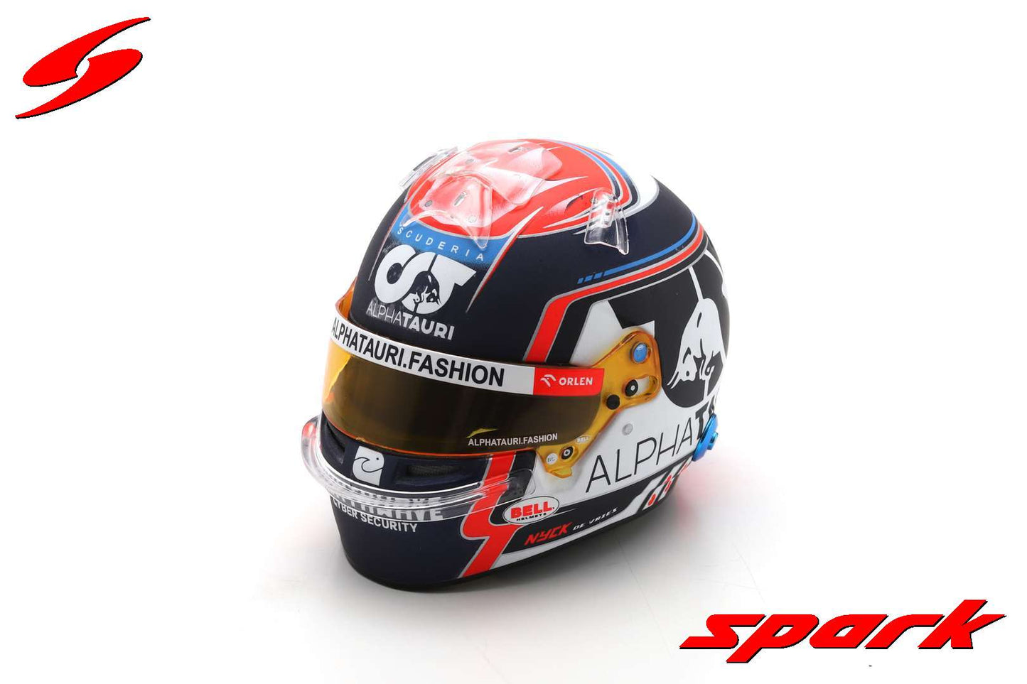 Spark 1:5 Nyck de Vries Helmet - AlphaTauri - 2023 F1 (Stilo) 5HF093