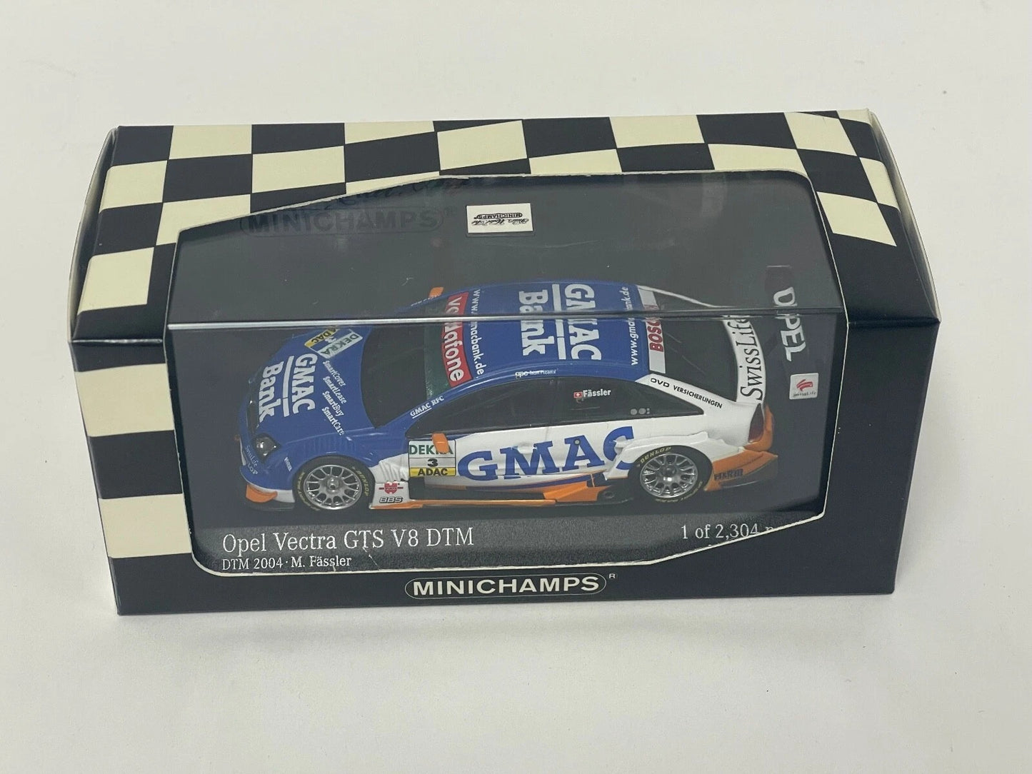 Minichamps 1:43 Opel Vectra GTS V8 GMAC Bank Marcel Faessler OPC eam Phoenix #3 DTM 2004 400044403