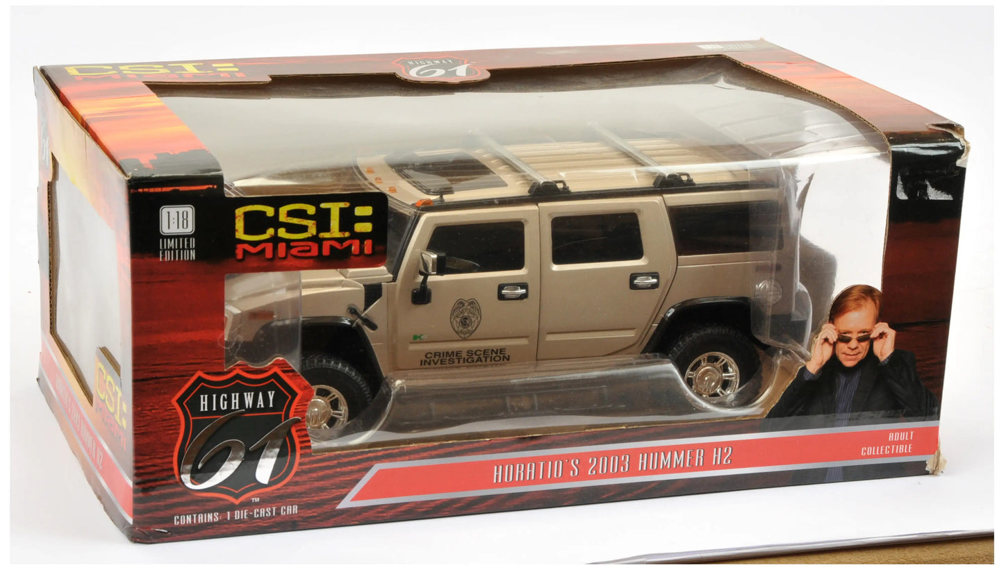 Highway 61 1:18 CSI: Miami (2002-12 TV Series) - 2003 Hummer H2 HWY-18006