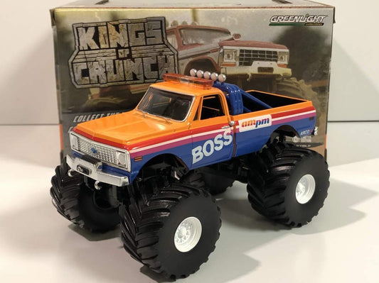 GreenLight 1:43 Kings of Crunch - AM/PM Boss - 1972 Chevrolet K-10 Monster Truck (with 66-Inch Tires) 88021