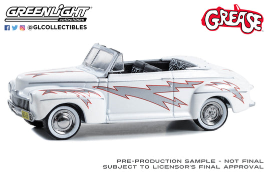 GreenLight 1:64 Hollywood Series 40 - Grease (1978) - 1948 Ford De Luxe Convertible Greased Lightnin 62010-A