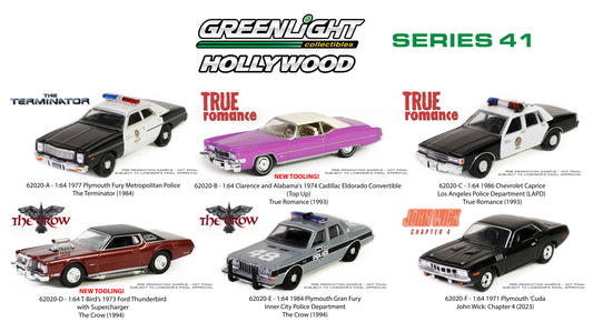 GreenLight 1:64 Hollywood Series 41 - 62020 1-Set(6 pcs) Pre-order