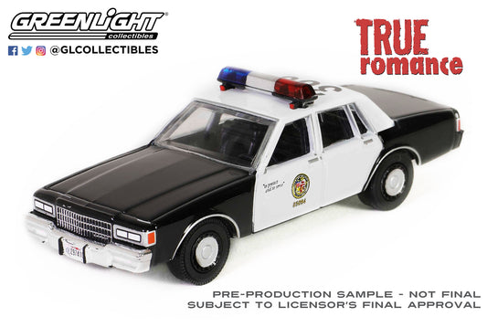GreenLight 1:64 Hollywood Series 41 - True Romance (1993) - 1986 Chevrolet Caprice - Los Angeles Police Department (LAPD) 62020-C