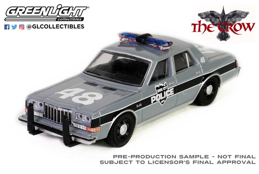 GreenLight 1:64 Hollywood Series 41 - The Crow (1994) - 1984 Plymouth Gran Fury - Inner City Police Department 62020-E