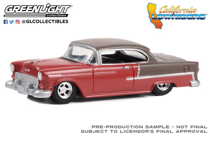 GreenLight 1:64 California Lowriders Series 3 - 1955 Chevrolet Bel Air - Ruby Red and Matte Bronze 63040-A