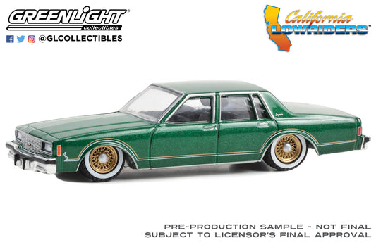 GreenLight 1:64 California Lowriders Series 4 - 1985 Chevrolet Impala - Bright Green Metallic 63050-F