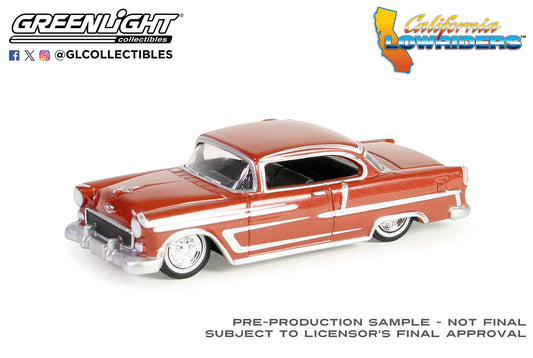 GreenLight 1:64 California Lowriders Series 5 - 1955 Chevrolet Bel Air – Red and Silver 63060-B