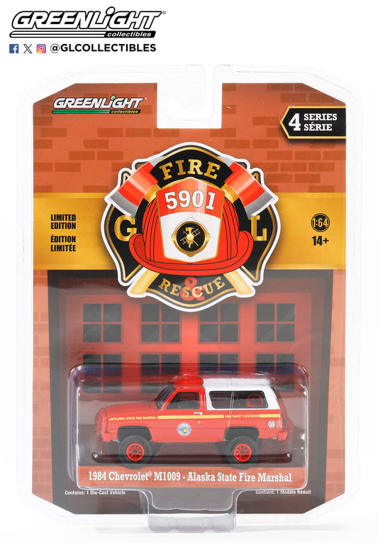 GreenLight 1:64 Fire & Rescue Series 4 - 1984 Chevrolet M1009 - Alaska State Fire Marshal 67050-D