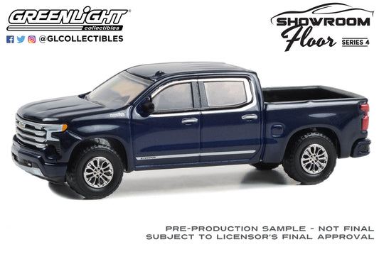 GreenLight 1:64 Showroom Floor Series 4 - 2023 Chevrolet Silverado High Country - Northsky Blue Metallic 68040-A