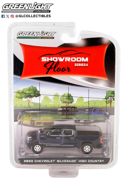 GreenLight 1:64 Showroom Floor Series 4 - 2023 Chevrolet Silverado High Country - Northsky Blue Metallic 68040-A