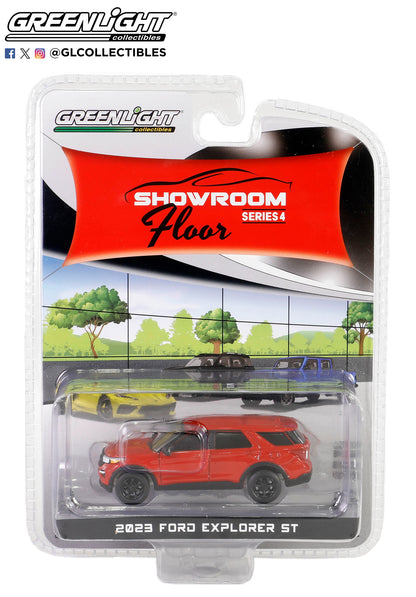 GreenLight 1:64 Showroom Floor Series 4 - 2023 Ford Explorer ST - Rapid Red Metallic 68040-C