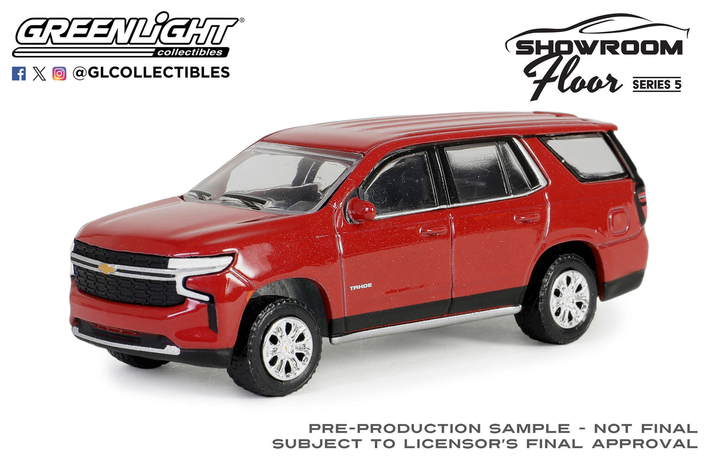 GreenLight 1:64 Showroom Floor Series 5 - 2023 Chevrolet Tahoe LS – Radiant Red 68050-D