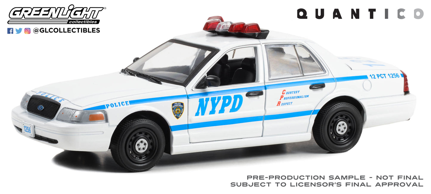 GreenLight 1:24 Quantico (2015-18 TV Series) - 2003 Ford Crown Victoria Police Interceptor New York City Police Dept (NYPD) 84183