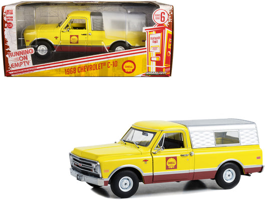 GreenLight 1:24 Running on Empty - 1968 Chevrolet C-10 with Camper Shell - Shell Oil 85072