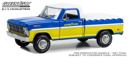 GreenLight 1:24 Running on Empty - 1969 Ford F-100 with Bed Cover - Goodyear Tires 85073