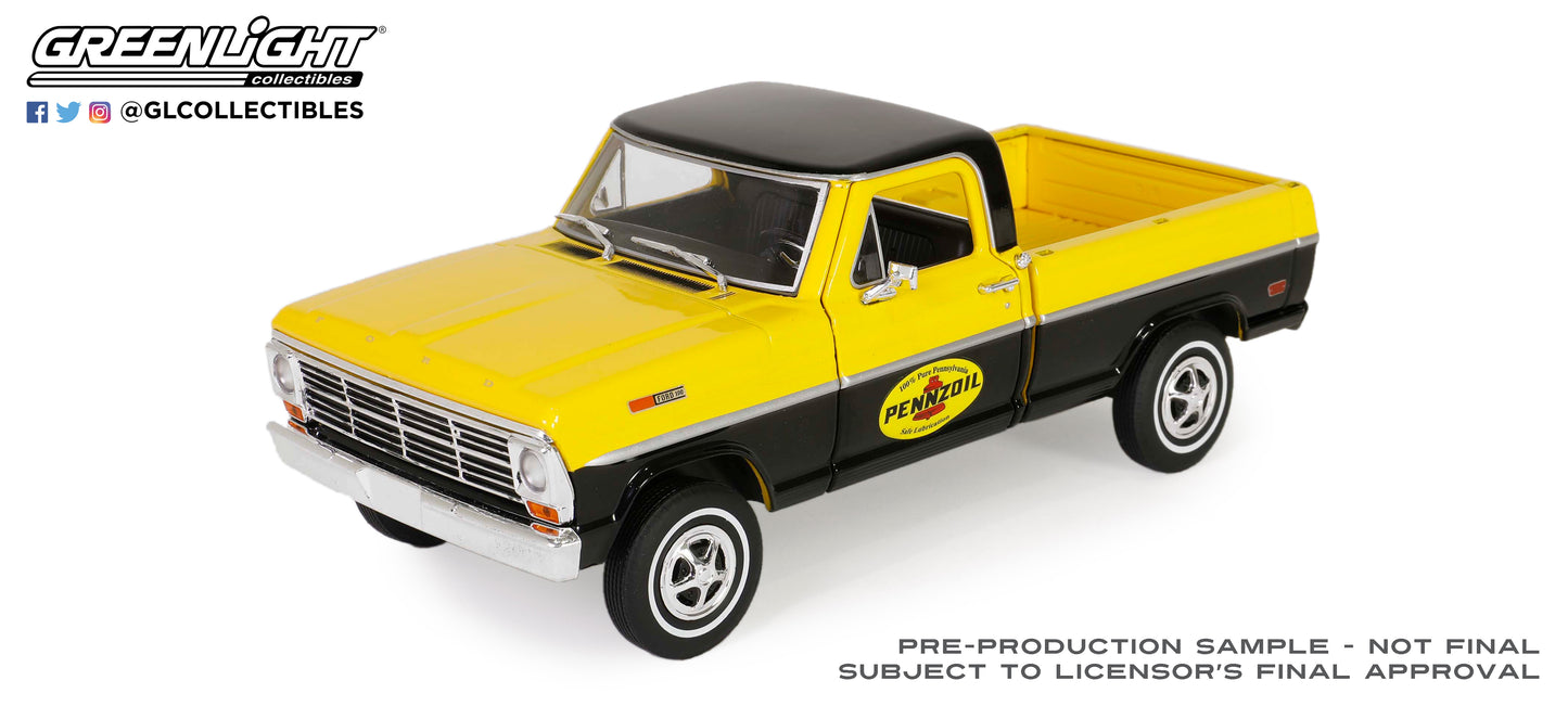 GreenLight 1:24 Running on Empty - 1969 Ford F-100 – Pennzoil 85082