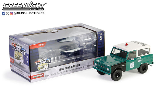 GreenLight 1:24 Hot Pursuit - 1967 Ford Bronco - New York City Police Department (NYPD) 85581