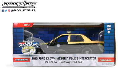 GreenLight 1:24 Hot Pursuit - 2010 Ford Crown Victoria Police Interceptor - Florida Highway Patrol 85583