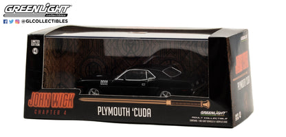 GreenLight 1:43 John Wick: Chapter 4 (2023) - 1971 Plymouth Cuda 86641
