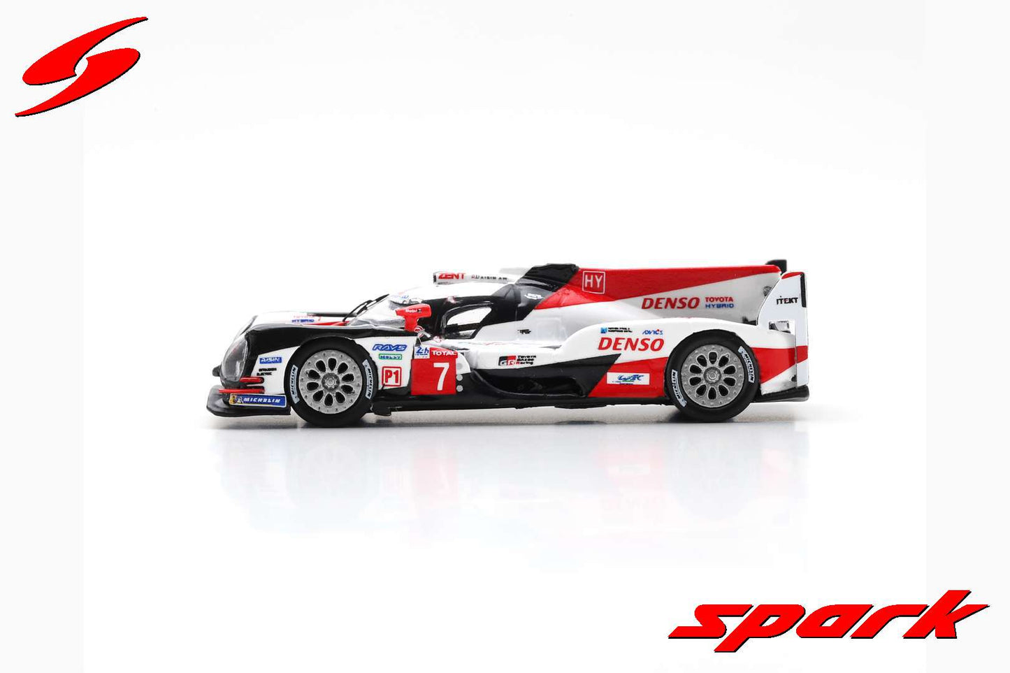 Spark 1:87 TOYOTA TS050 HYBRID #7 TOYOTA GAZOO Racing 2nd 24H Le Mans 2018 M.Conway - K.Kobayashi - J.M.Lopez 87S141