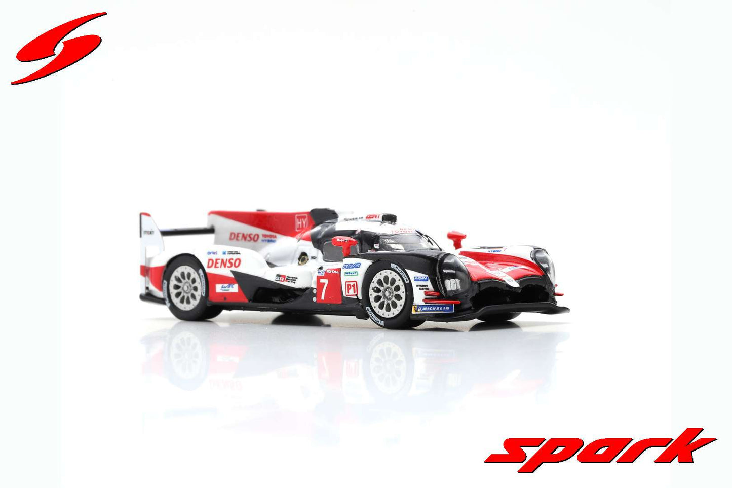 Spark 1:87 TOYOTA TS050 HYBRID #7 TOYOTA GAZOO Racing 2nd 24H Le Mans 2018 M.Conway - K.Kobayashi - J.M.Lopez 87S141