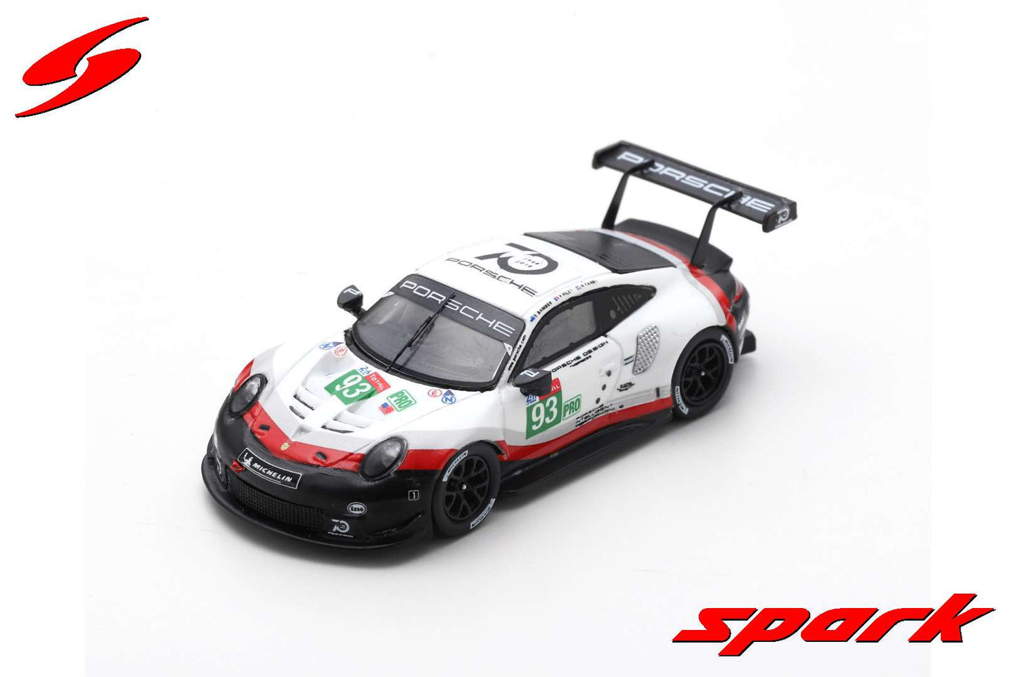 Spark 1:87 Porsche 911 RSR #93 Porsche GT Team 24H Le Mans 2018 P.Pilet - N.Tandy - E.Bamber 87S144