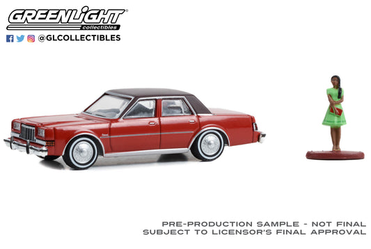 GreenLight 1:64 The Hobby Shop Series 15 - 1983 Dodge Diplomat with Woman in Dress 97150-C