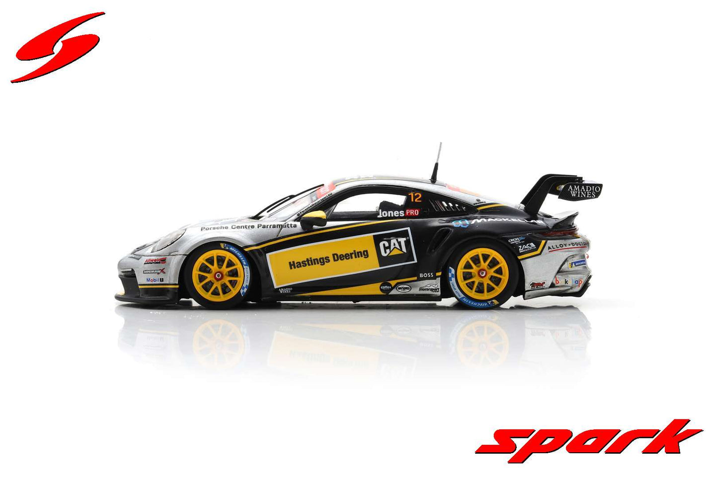 Spark 1:43 Porsche 911 GT3 Cup Porsche Carrera Cup Australia Champion 2022 #12 Harri Jones AS065