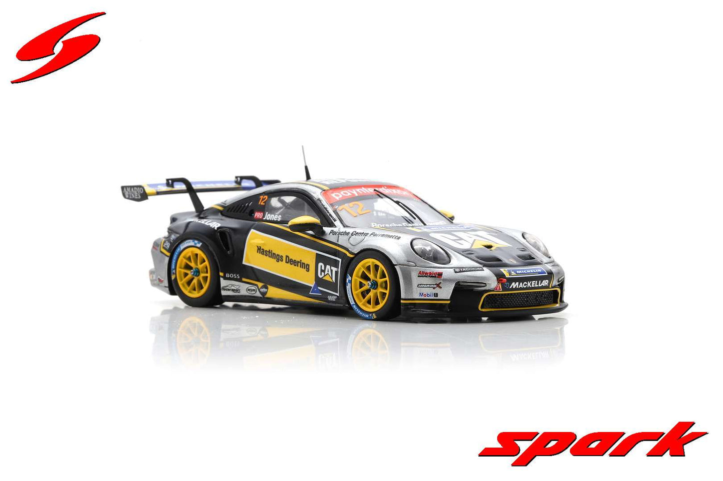Spark 1:43 Porsche 911 GT3 Cup Porsche Carrera Cup Australia Champion 2022 #12 Harri Jones AS065