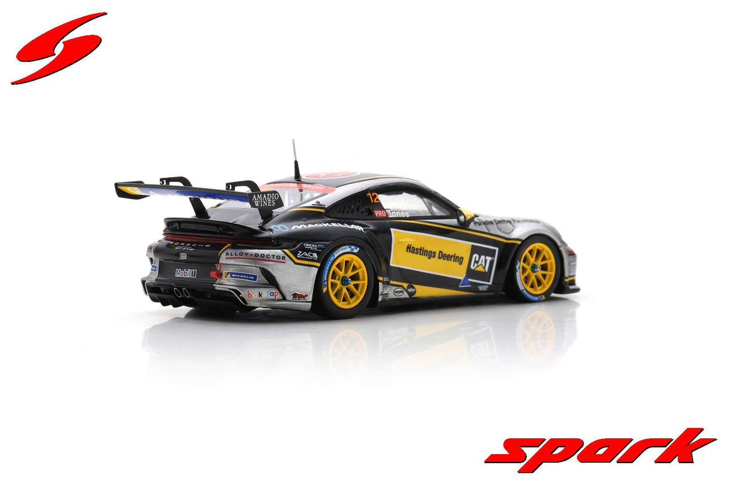 Spark 1:43 Porsche 911 GT3 Cup Porsche Carrera Cup Australia Champion 2022 #12 Harri Jones AS065