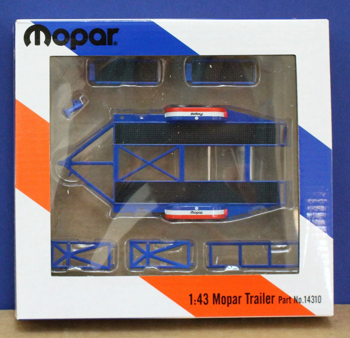 GMP 1:43 GMP Tandem Car Trailer with Tire Rack - MOPAR GMP-14310