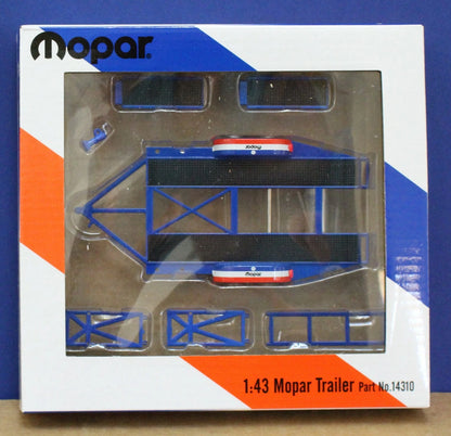 GMP 1:43 GMP Tandem Car Trailer with Tire Rack - MOPAR GMP-14310