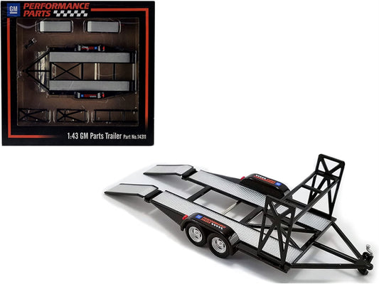 GMP 1:43 GMP Tandem Car Trailer with Tire Rack - Chevrolet GMP-14311